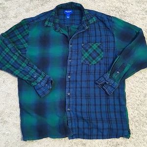 Arizona Jean co. Medium Men's Blue and Green Flannel
